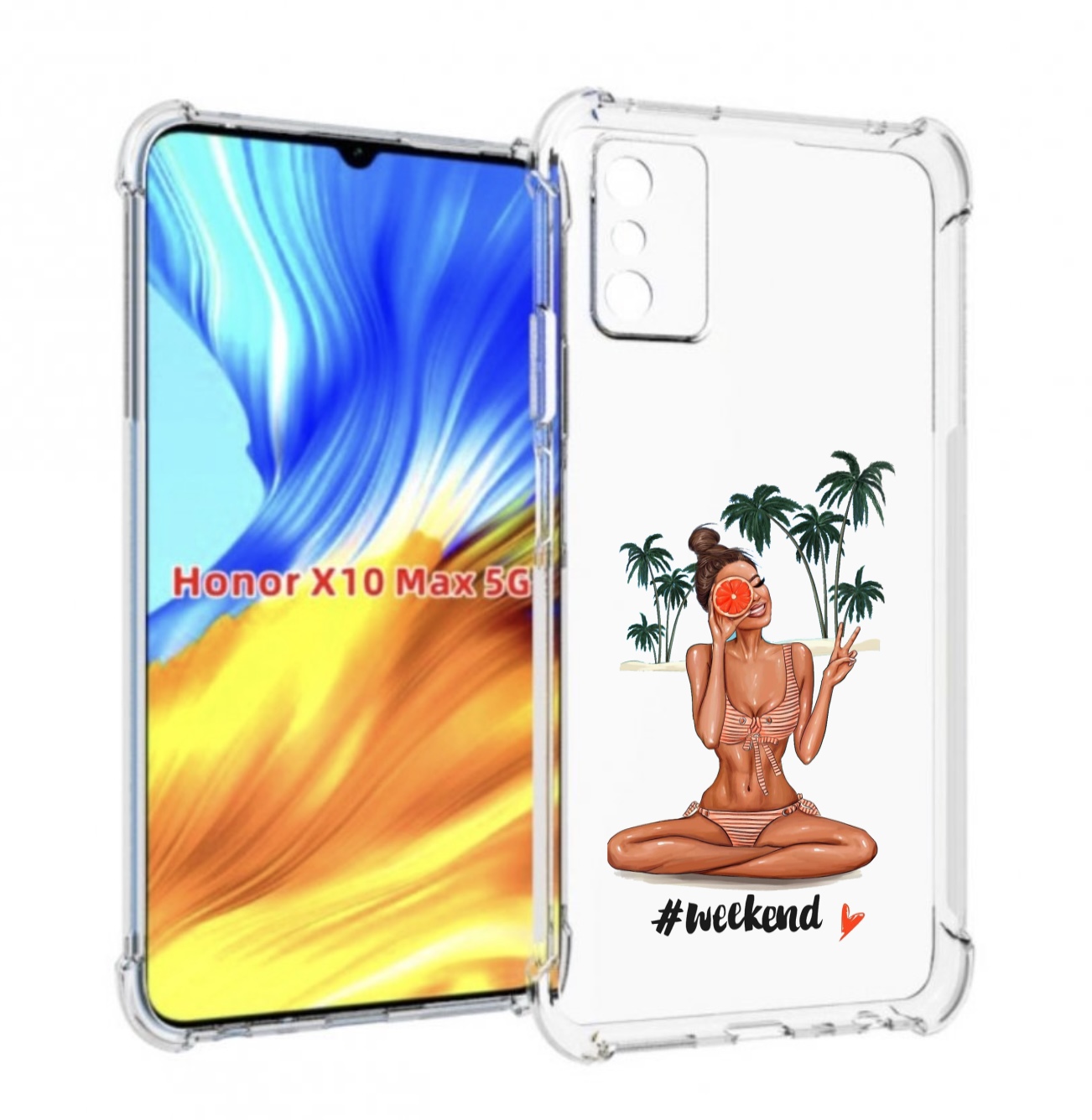

Чехол MyPads Weekend для Honor X10 Max, Прозрачный, Tocco