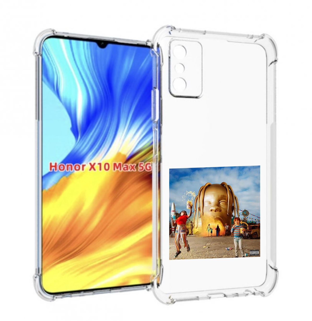 Чехол MyPads Travis Scott - Astroworld для Honor X10 Max