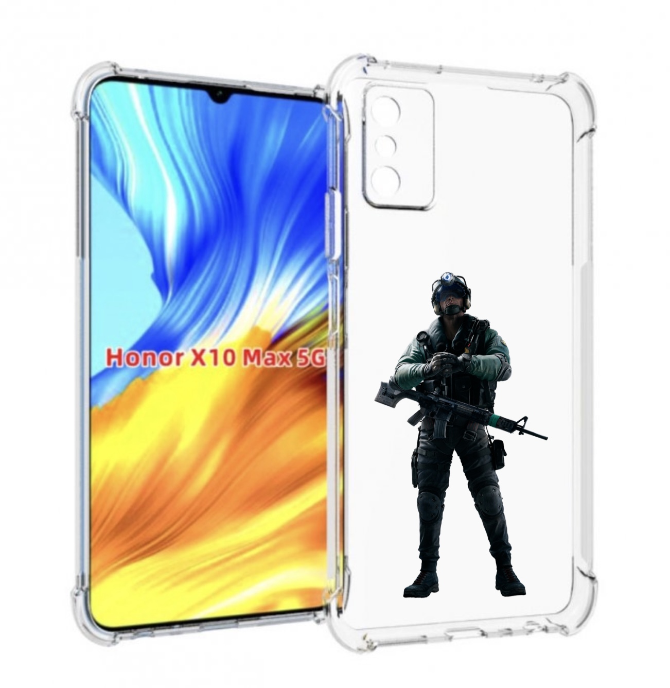 

Чехол Mypads Tom-Clancy'S-Rainbow-Six-2 Для Honor X10 Max, Прозрачный, Tocco