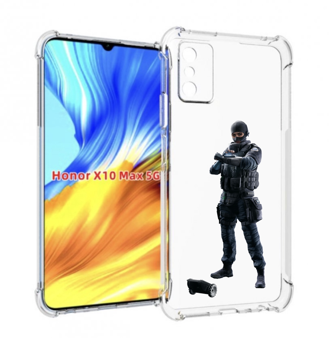 

Чехол Mypads Tom-Clancy'S-Rainbow-Six-1 Для Honor X10 Max, Прозрачный, Tocco