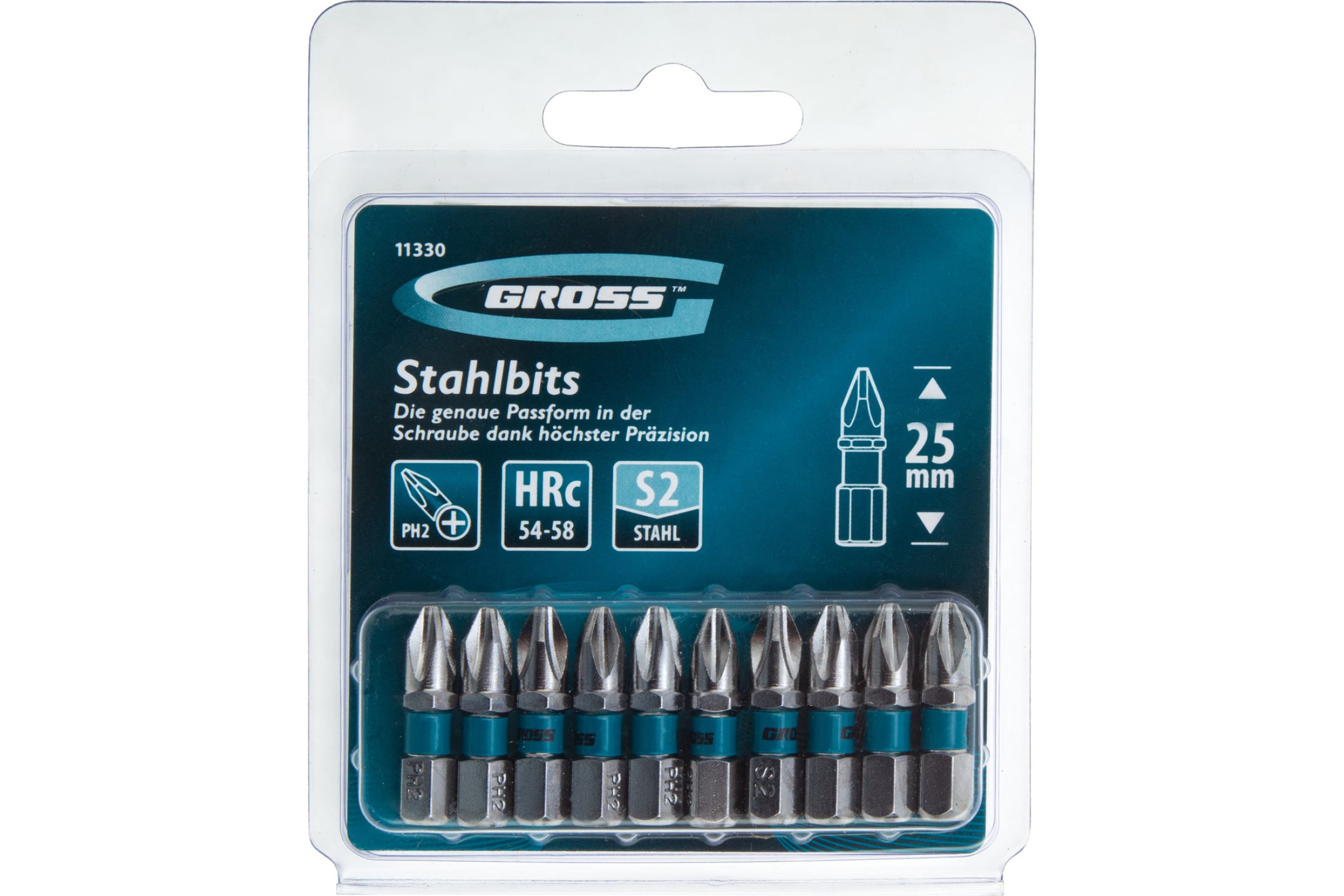 

Набор бит Gross PH2 х 25mm 10шт 11330