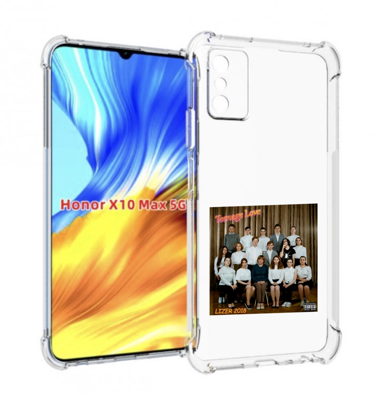 

Чехол Mypads Teenage Love Lizer Для Honor X10 Max, Прозрачный, Tocco
