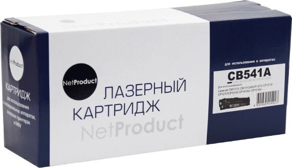 

Картридж для лазерного принтера NetProduct CB541A () голубой, совместимый, CB541A