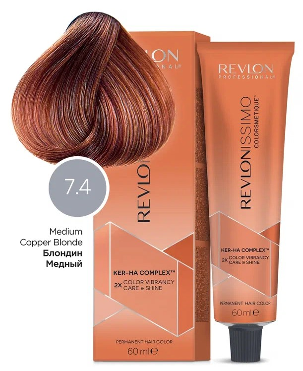 

Краска для волос Revlon Revlonissimo Colorsmetique 7.4 Блондин медный 50 мл