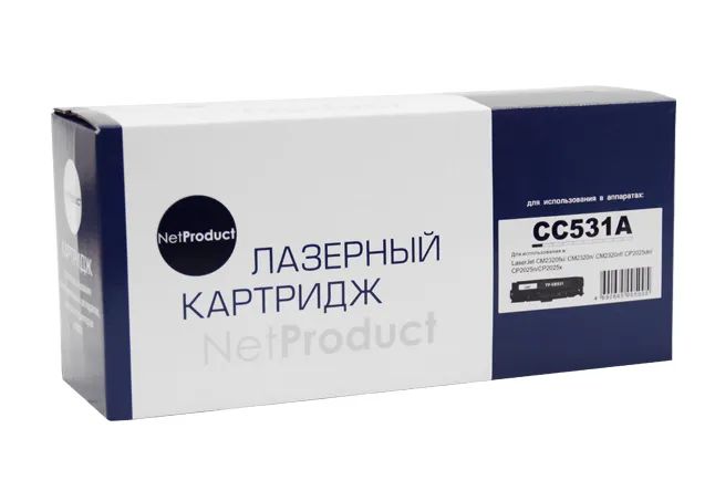

Тонер-картридж для лазерного принтера NetProduct CC531A синий, CC531A