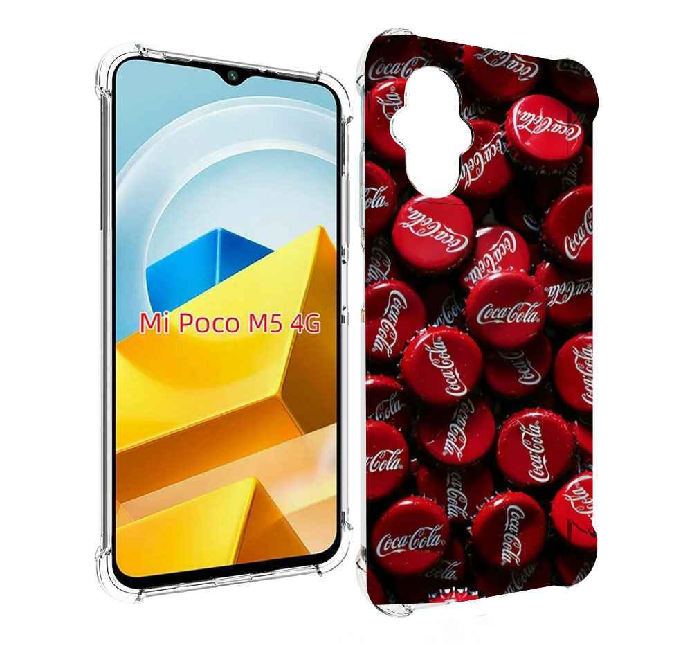 

Чехол Mypads Крышки От Кокаколы Для Poco M5 Против, Прозрачный, Tocco