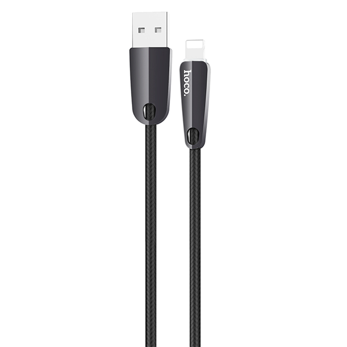 фото Кабель usb 2.0 a (m) - lightning (m) 1.2м hoco u35 space shuttle - черный