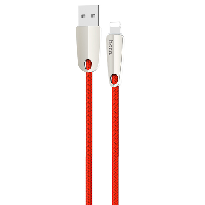 фото Кабель usb 2.0 a (m) - lightning (m) 1.2м hoco u35 space shuttle - красный