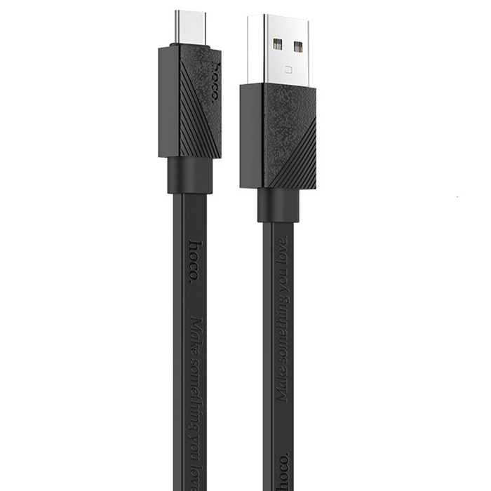 фото Кабель usb 2.0 a (m) - usb type-c (m) 1.2м hoco u34 lingying - черный