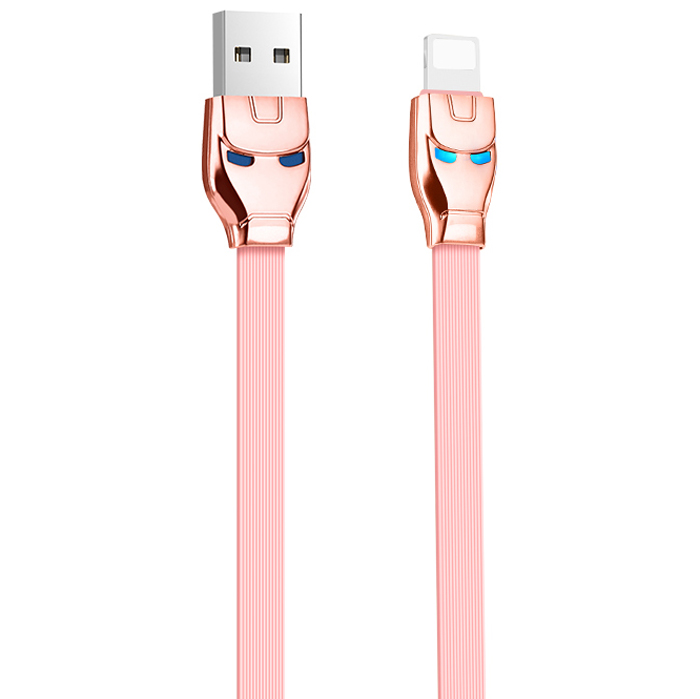 

Кабель USB 2.0 A (m) - Lightning (m) 1.2м Hoco U14 Steel Man - Rose Gold
