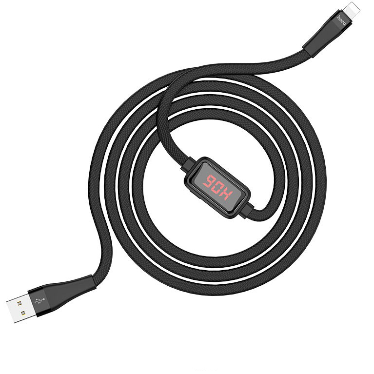 фото Кабель usb 2.0 a (m) - lightning (m) 1.2м hoco s4 - черный