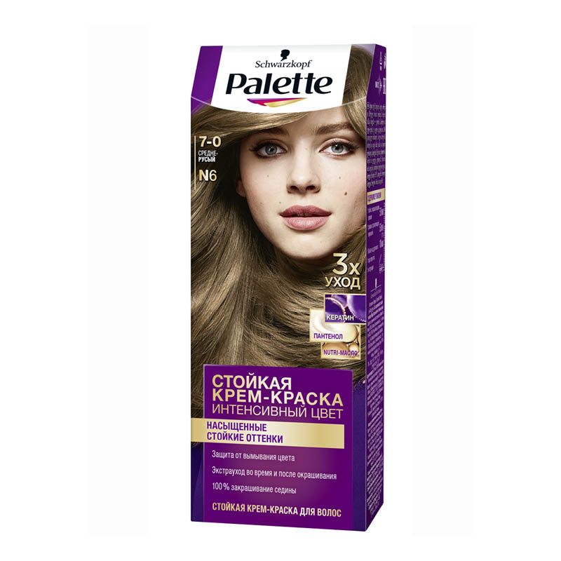 

Краска для волос Palette 7-0 (N6) Middle Blonde 110 мл