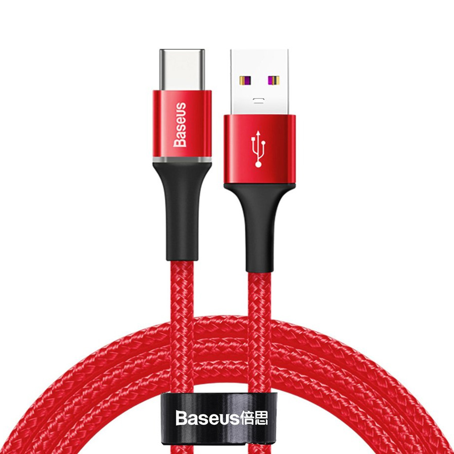 фото Кабель usb 2.0 a (m) - usb type-c (m) 1м baseus data cable 40w - красный (catgh-g09)