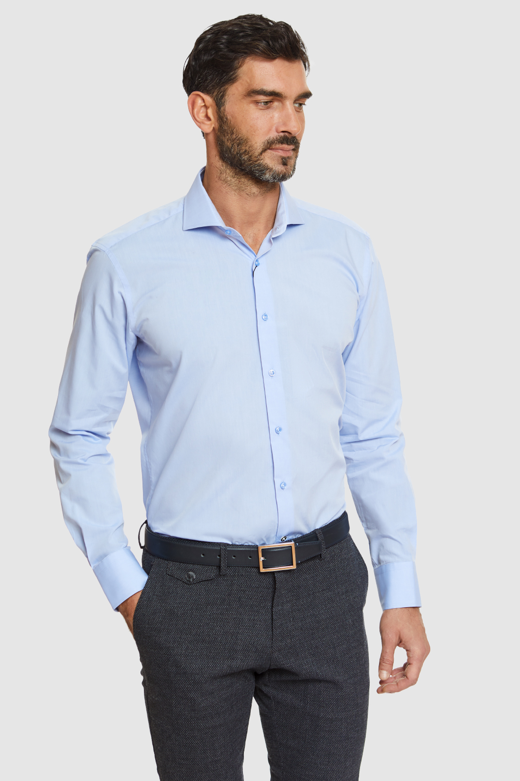 

Рубашка мужская Kanzler 110044W04S101 голубая 40, Голубой, 110044W04S101