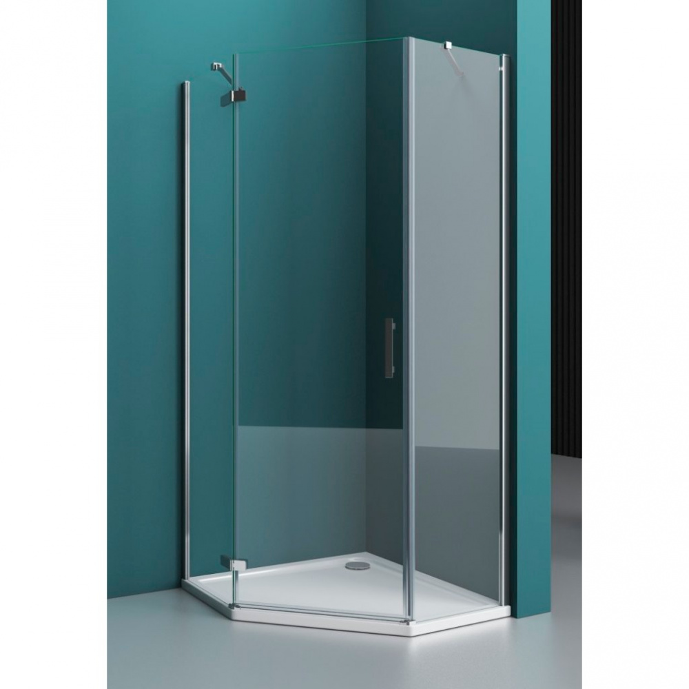 фото Душевой уголок belbagno kraft p-1-100-c-cr l kraft-p-1-100-c-cr-l