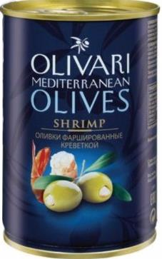 

Оливки Olivari фаршированные креветкой 300 г