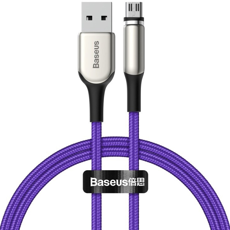 фото Магнитный кабель usb 2.0 a (m) - micro usb 2.0 b (m) 1м baseus zinc фиолетовый (camxc-h05)