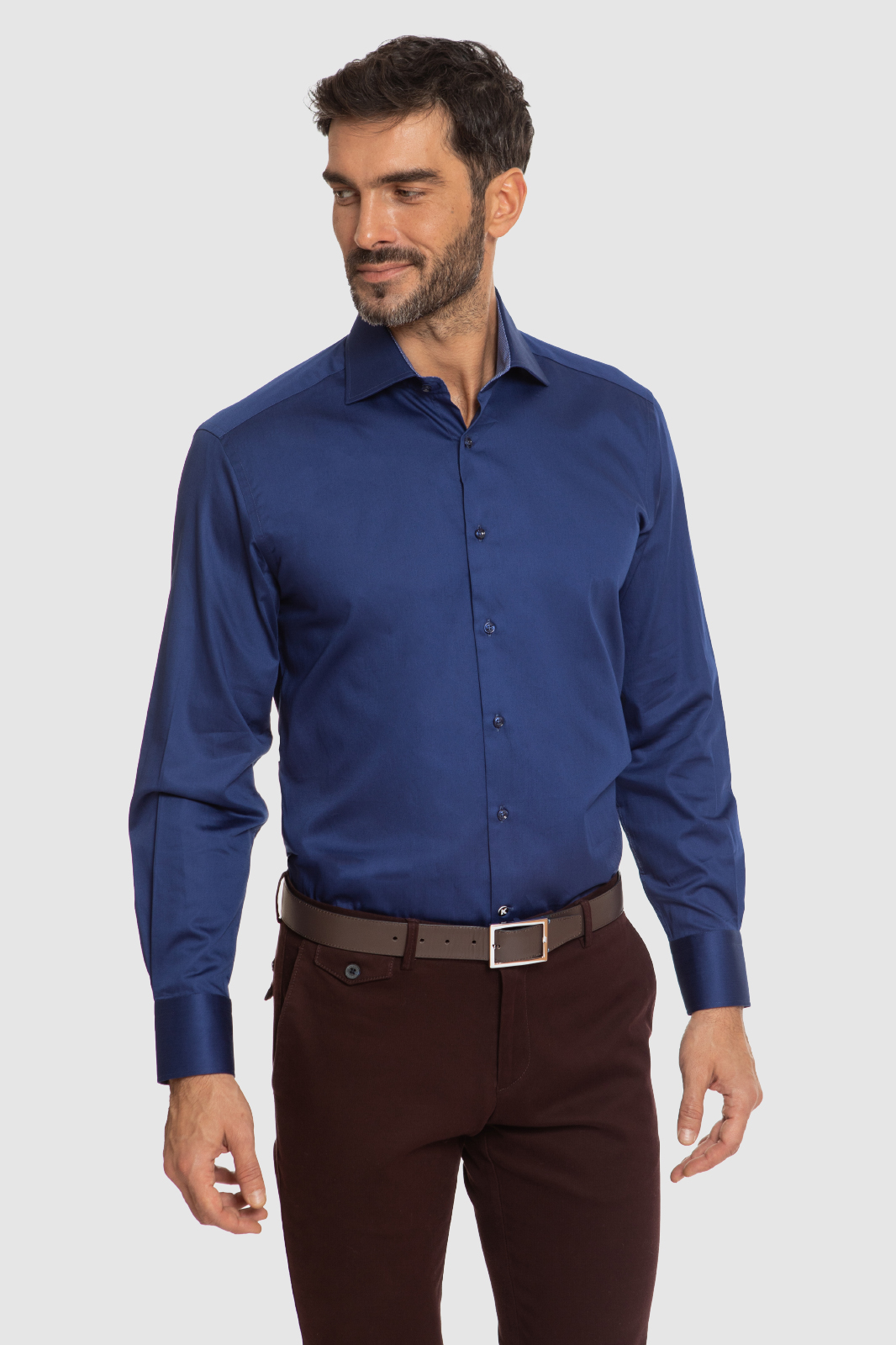 

Рубашка мужская Kanzler 110043W04R093 синяя 43/62, Синий, 110043W04R093