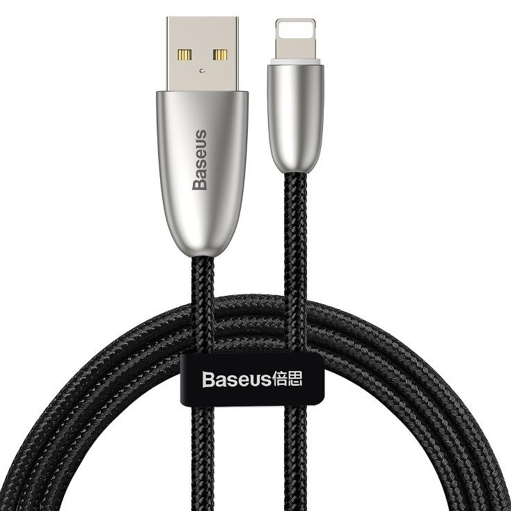 фото Кабель usb 2.0 a (m) - lightning (m) 2м baseus torch series - черный (calhj-d01)