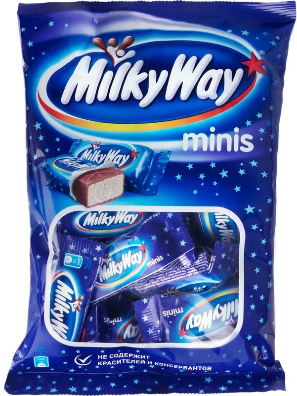 фото Шоколадные батончики milky way минис микс 81 г