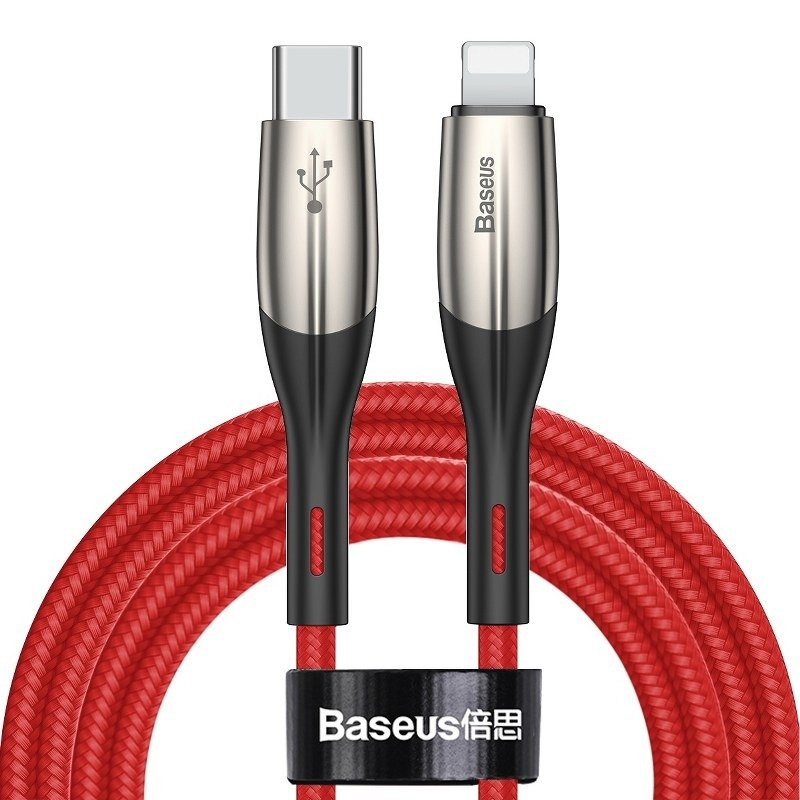 фото Кабель usb type-c (m) - lightning (m) 2м baseus horizontal pd 18w - красный (catlsp-b09)