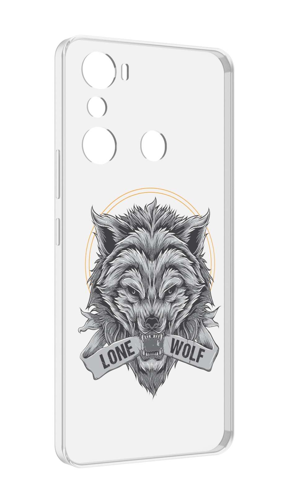 

Чехол MyPads Одинокий-волк мужской для Infinix Hot 20i, Прозрачный, Tocco
