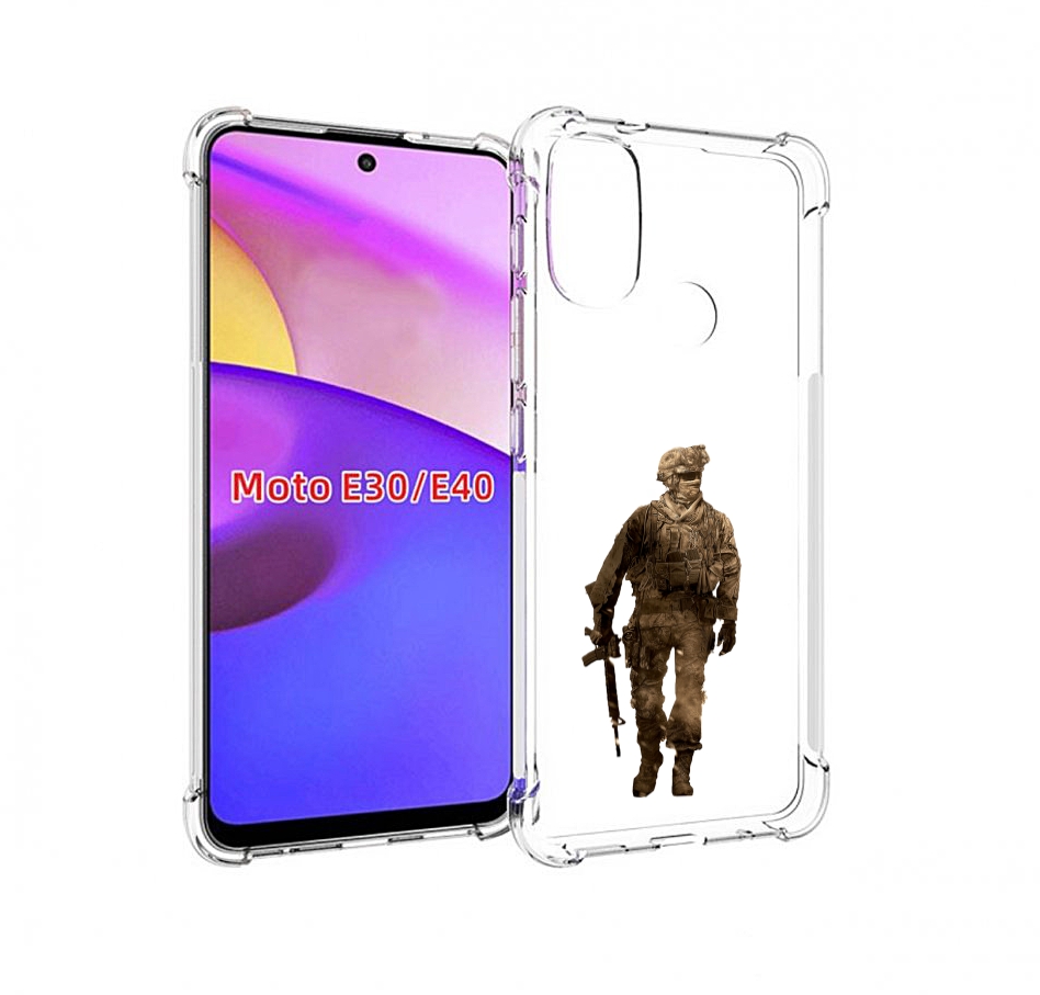Чехол бампер MyPads call-of-duty мужской для Motorola Moto E30.