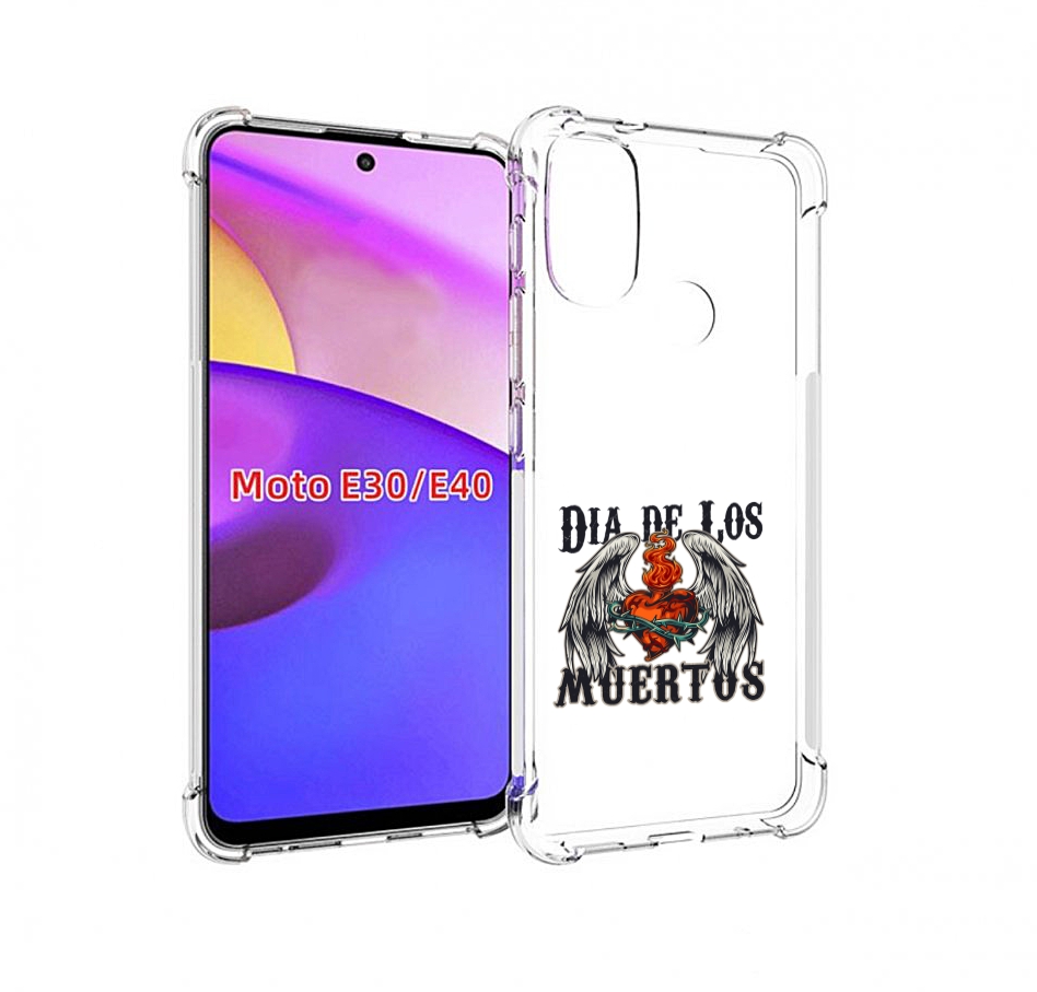 

Чехол бампер MyPads burning-heart для Motorola Moto E30., Прозрачный, Tocco