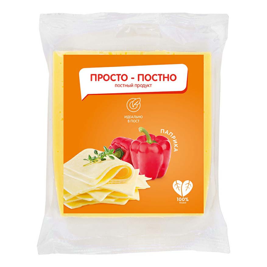 

Плавленый продукт Просто-Постно на растительной основе со вкусом сыра с паприкой 250 г