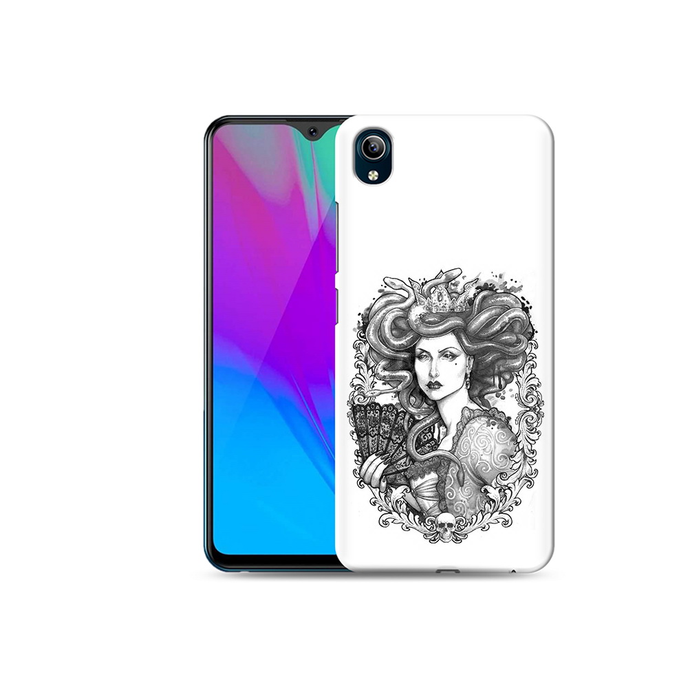 

Чехол MyPads Tocco для Vivo Y91C медуза черно белый (PT156610.438.472), Прозрачный, Tocco