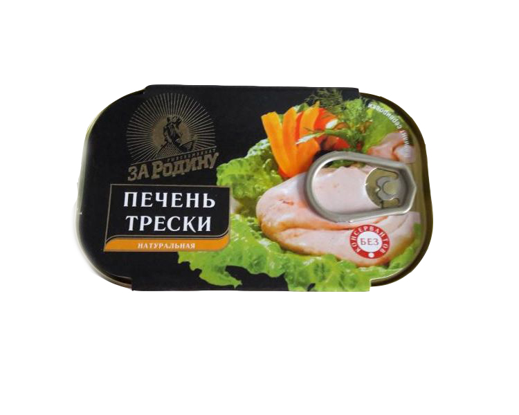 

Печень трески За Родину натуральная 115 г