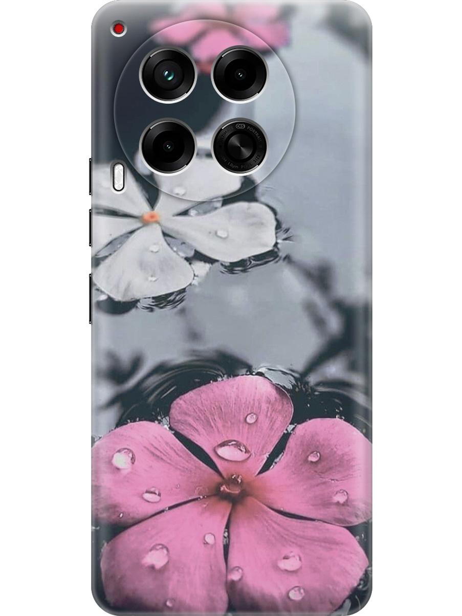 

Силиконовый чехол на Tecno Camon 30 4g / 30 5g с принтом "Фиалки в воде", Прозрачный;розовый;серый, 782632423