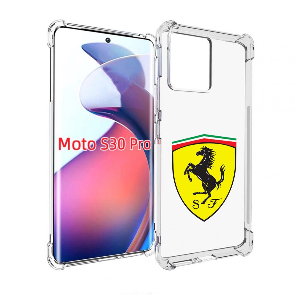 

Чехол MyPads Ferrari-3 мужской для Motorola Moto S30 Pro, Прозрачный, Tocco