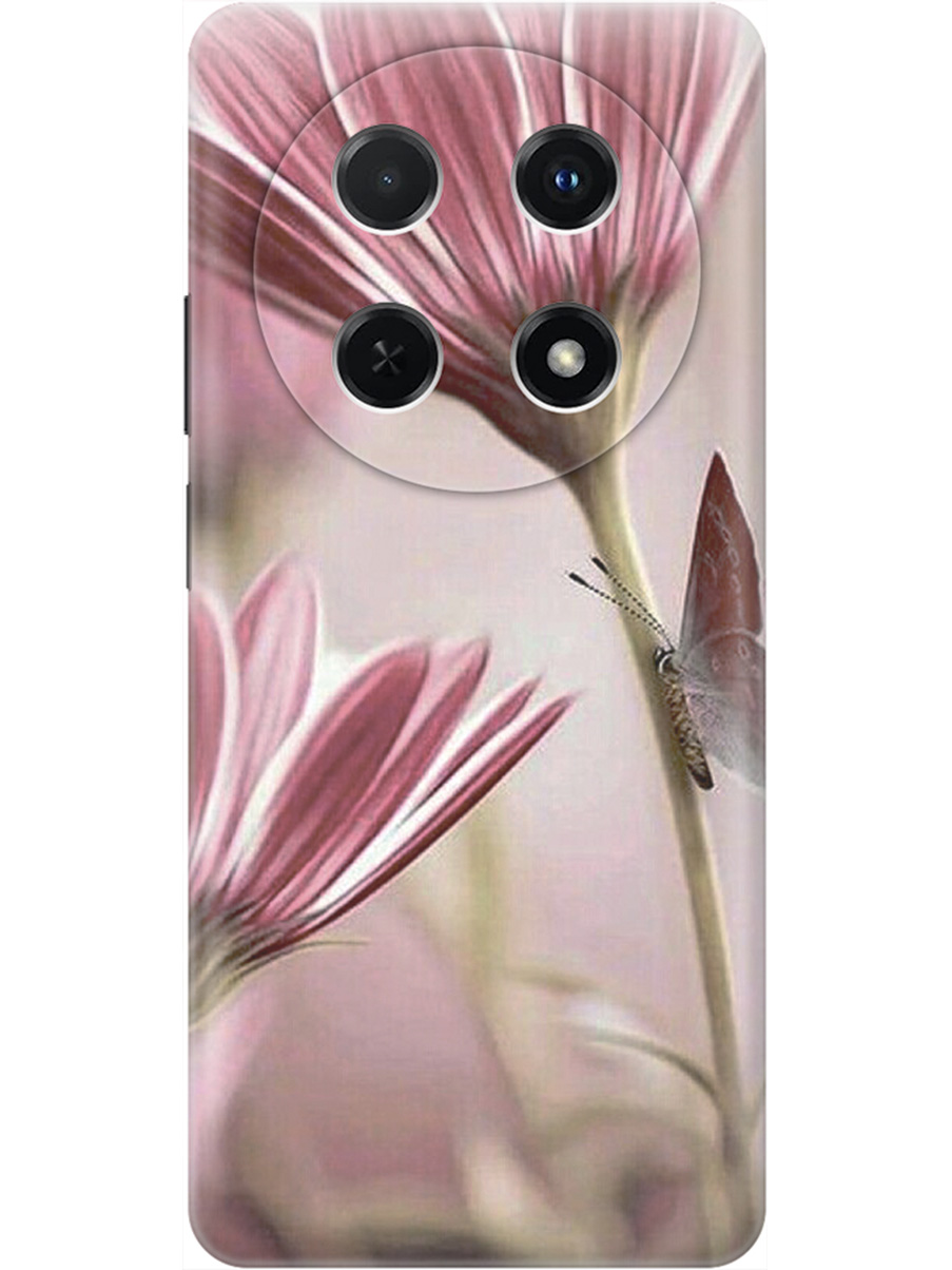 

Силиконовый чехол на Huawei nova 12i с принтом "Бабочка на розовом цветке", Прозрачный;бежевый;розовый, 782624023