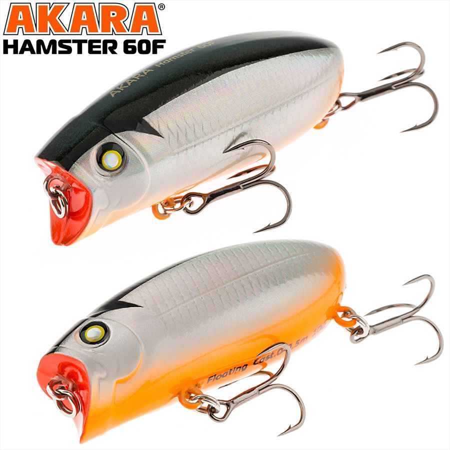 

Воблер Akara Hamster 60F 60 мм 10 гр A23, Разноцветный, Hamster