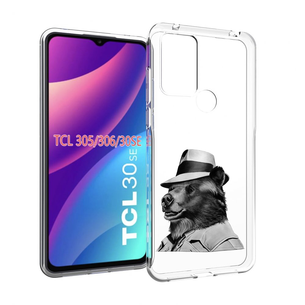 

Чехол MyPads медведь в шляпе для TCL 30SE/305/306/30E, Tocco