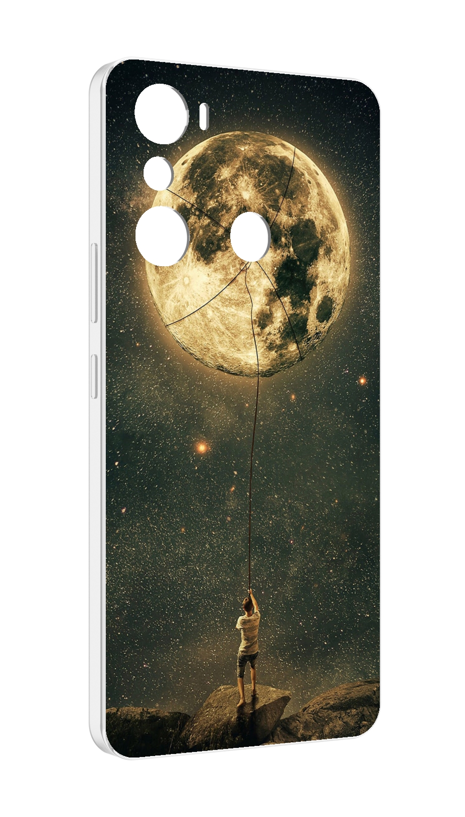 

Чехол MyPads Луна-светит для Infinix Hot 20i, Прозрачный, Tocco