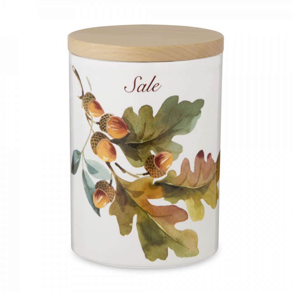 

Банка для хранения соли Nuova Cer Autunno, 11,5 х 16 см, керамика, белый, декор, Белый;разноцветный