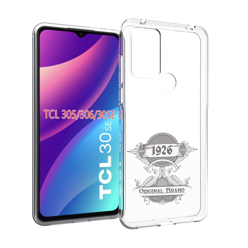 

Чехол MyPads логотип черно белый для TCL 30SE/305/306/30E, Tocco