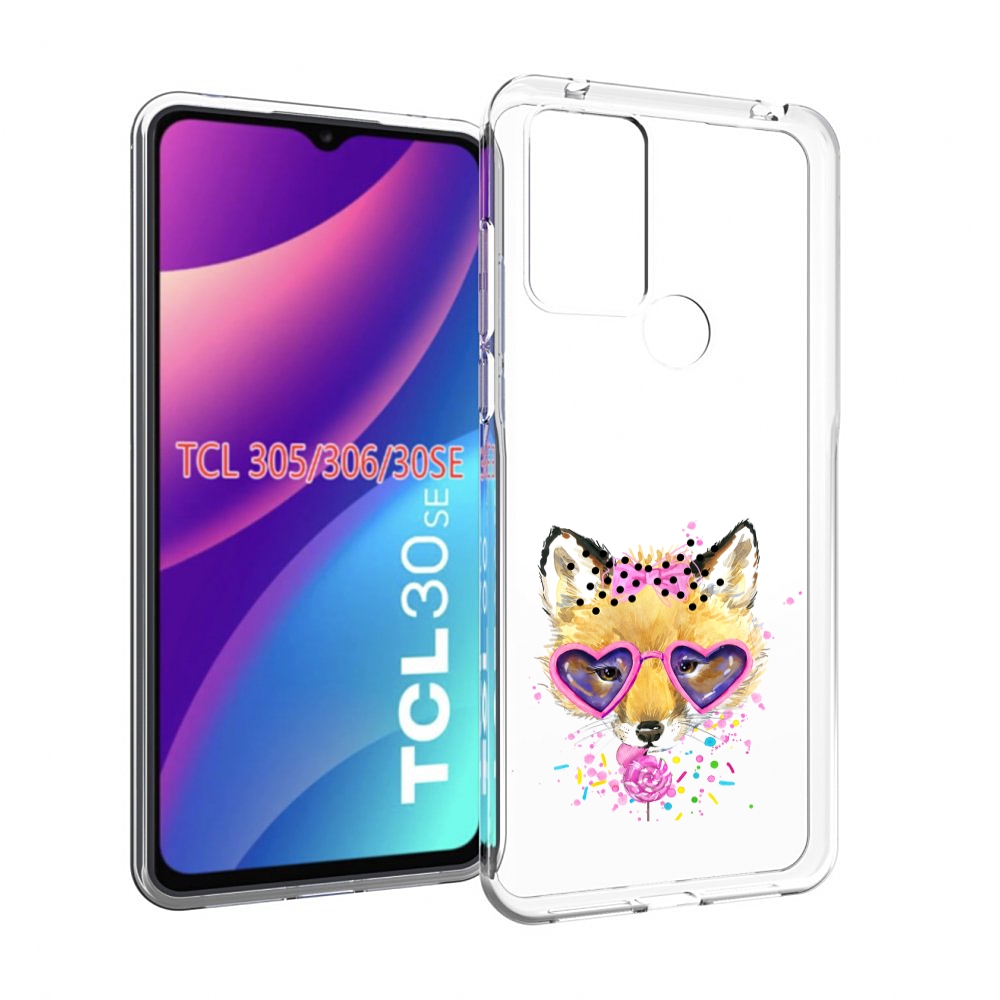 

Чехол MyPads лисенок с бантиком для TCL 30SE/305/306/30E, Tocco