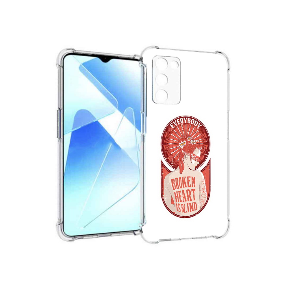 

Чехол MyPads Tocco для Infinix Zero X Pro девушка разбитое сердце, Прозрачный, Tocco