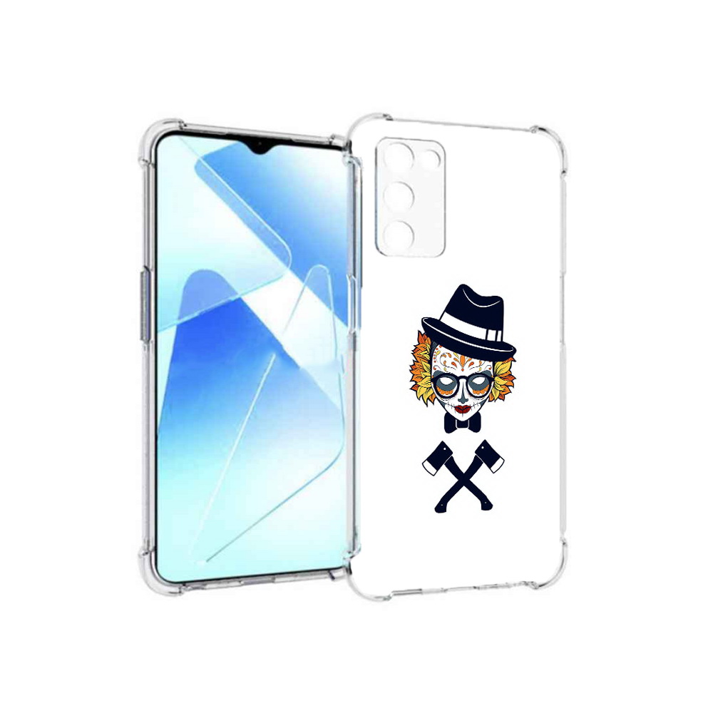

Чехол MyPads Tocco для Infinix Zero X Pro девушка в маске с топорами рисунок, Прозрачный, Tocco