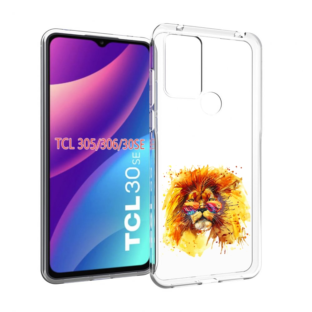 

Чехол MyPads лев в очках для TCL 30SE/305/306/30E, Tocco