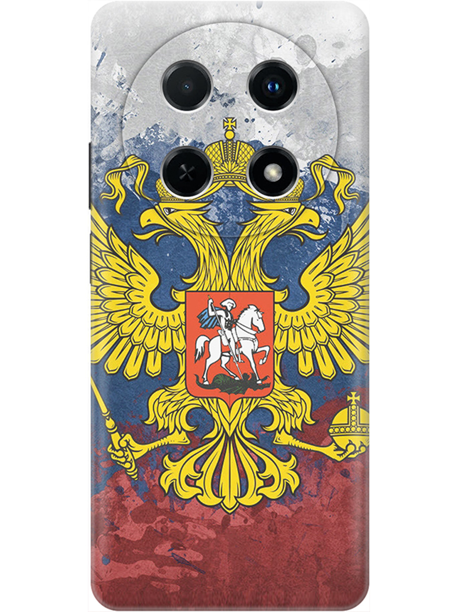

Силиконовый чехол на Huawei nova 12i с принтом "Герб и Флаг РФ", Прозрачный;голубой;желтый;красный, 782624081
