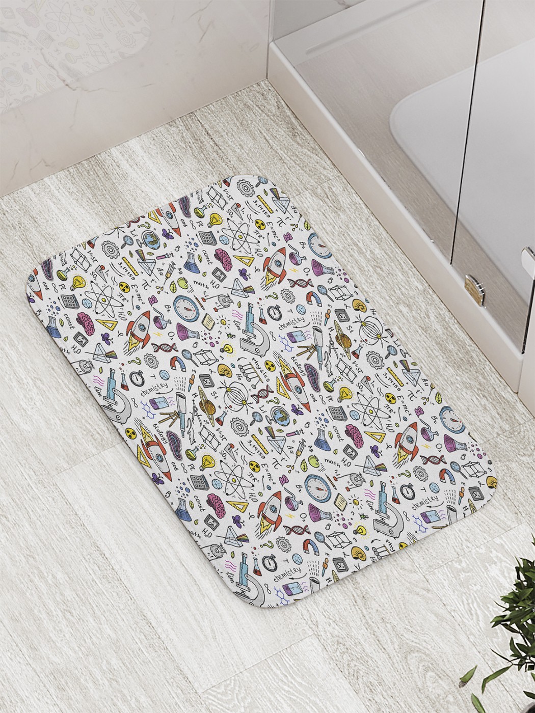 

Коврик противоскользящий для ванной, сауны, бассейна, 77х52 см bath_60653 JoyArty
