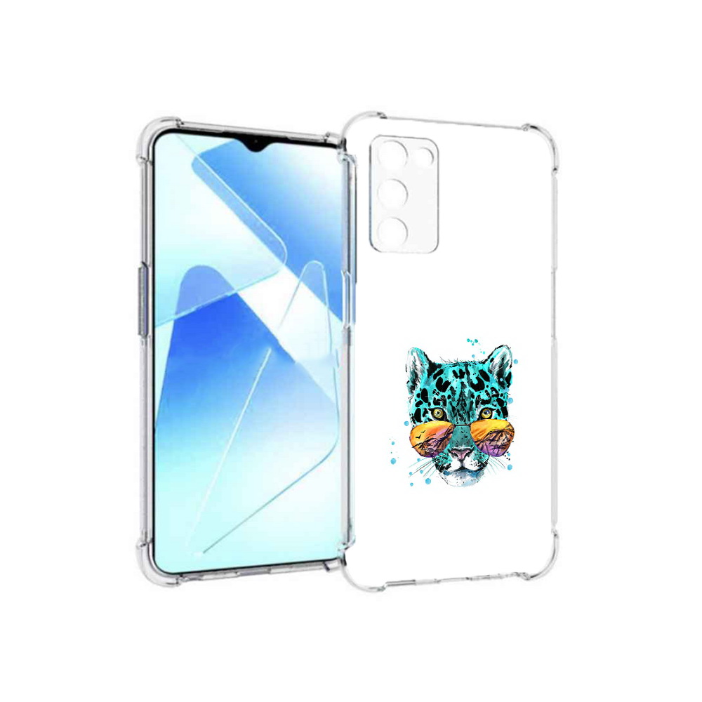

Чехол MyPads Tocco для Infinix Zero X Pro голубой лео, Прозрачный, Tocco
