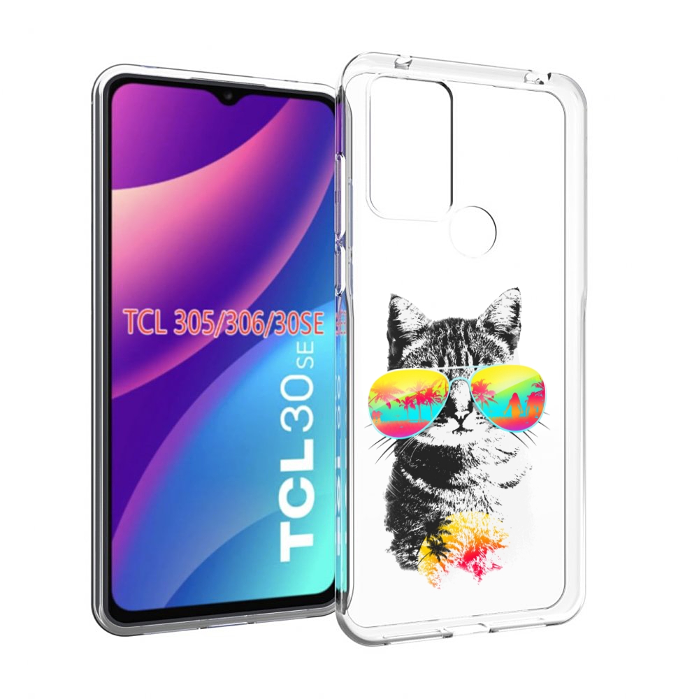 

Чехол MyPads крутой кот для TCL 30SE/305/306/30E, Tocco