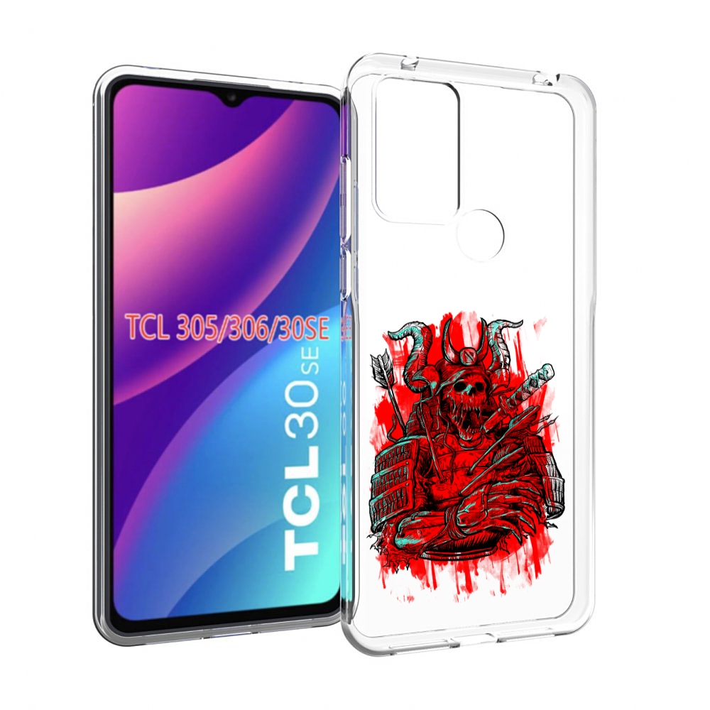 

Чехол MyPads красный скелет воин для TCL 30SE/305/306/30E, Tocco