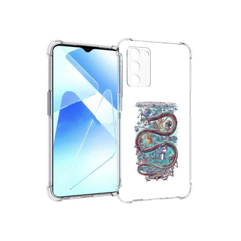 

Чехол MyPads Tocco для Infinix Zero X Pro время приключений страшилка, Прозрачный, Tocco