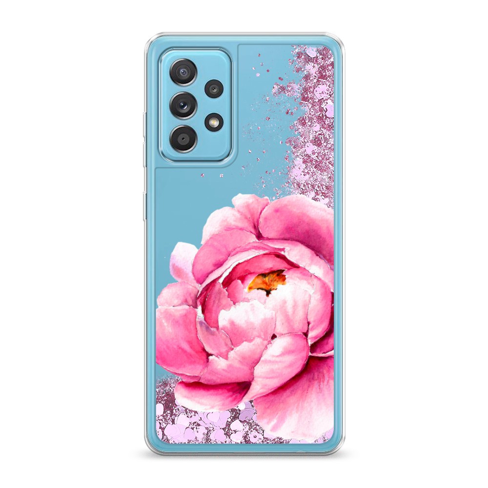 

Жидкий чехол с блестками "Прекрасный пион" на Samsung Galaxy A52s